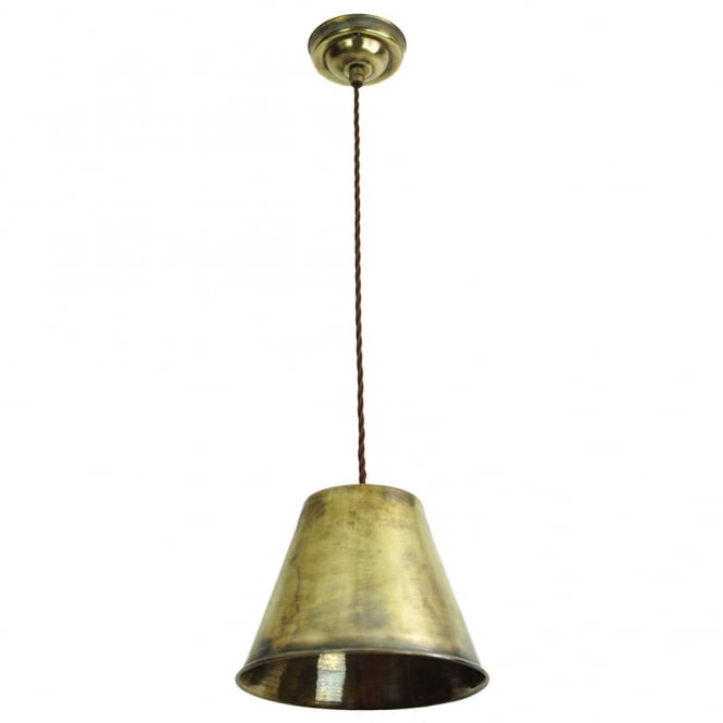 Map Room Pendant Antique Brass C/W LB4 Bulbs