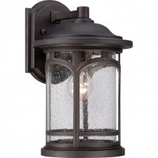 period exterior wall lantern in palladian bronze with seeded glass