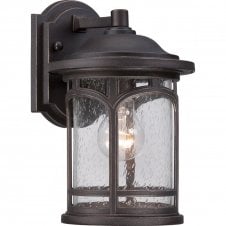 period exterior wall lantern in palladian bronze with seeded glass