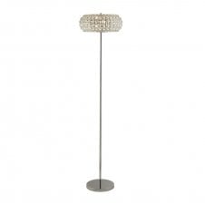 MARILYN 3 Light Chrome Floor Lamp With Crystal Glass  And Crystal Sand Diffuser