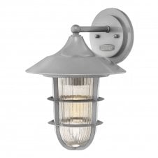 MARINA modern nautical exterior wall lantern in Hematite finish (medium)