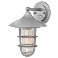 MARINA modern nautical exterior wall lantern in Hematite finish (small)