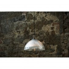 MARIS industrial bathroom pendant in antique silver