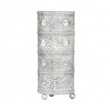 Moroccan Table Lamp in ivory cream
