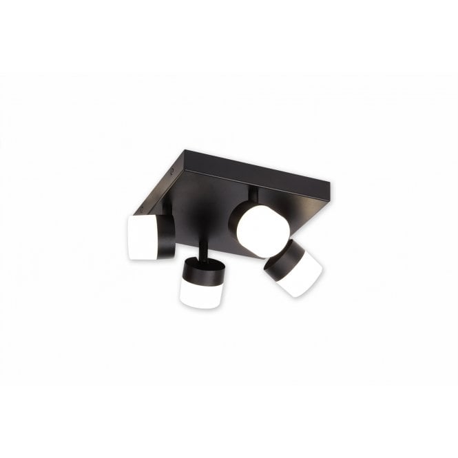 MARQUIS 4 Light Adjustable Ceiling Spot Light in Sand Black | IP44 with 3 year warranty