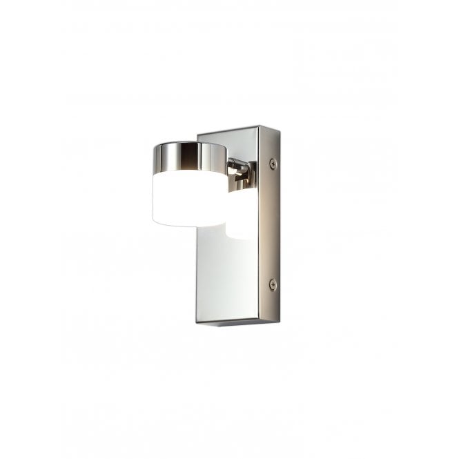 MARQUIS Bathroom Wall Light IP44 Polished Chrome and Opal White with 3 year warranty