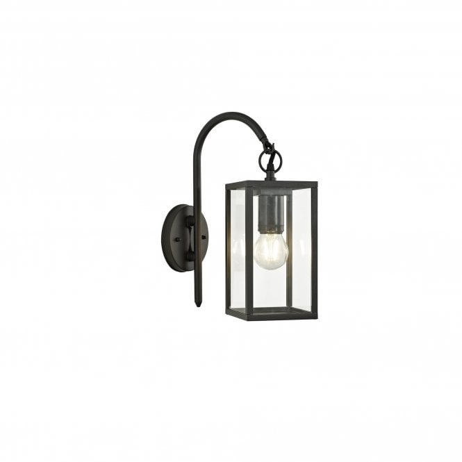 MARTY modern classic outdoor wall lantern in graphite black finish