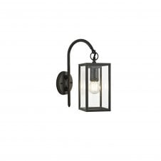 MARTY modern classic outdoor wall lantern in graphite black finish