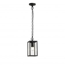 MARTY outdoor classic box hanging lantern in graphite black