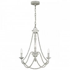 MARYVILLE 3 Light Chandelier Washed Grey