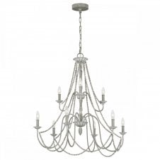 MARYVILLE 9 Light Chandelier Washed Grey
