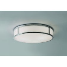 polished chrome round flush bathroom ceiling light