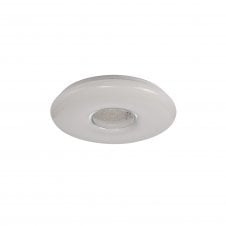 MASON flush ceiling light opal white with crushed crystal centre with 3 year warranty
