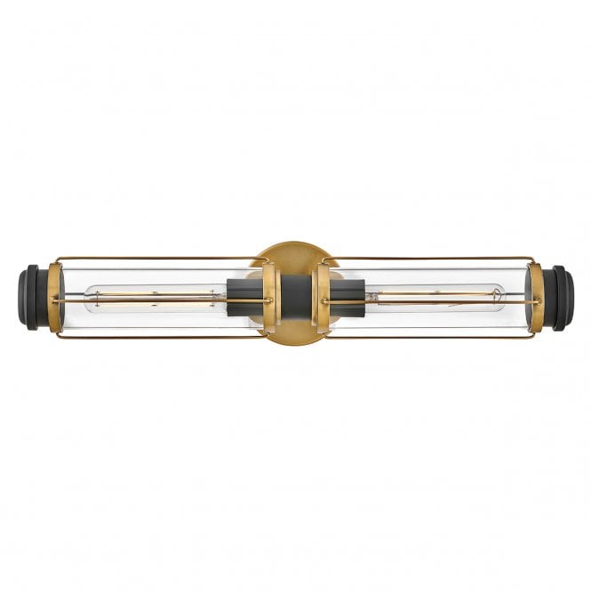Masthead 2lt Wall Light Brass & Black