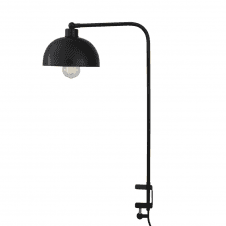MAVA Brass Table Lamp with Desk Clamp in Black