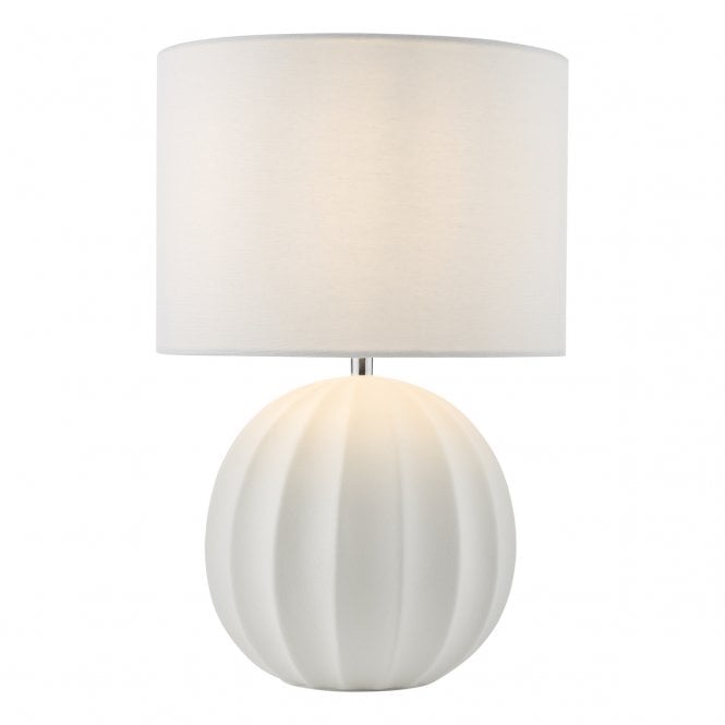Mavis Cream Ceramic Table Lamp with Shade