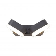 MAYA twin LED outdoor wall light in anthracite finish with 3 year warranty