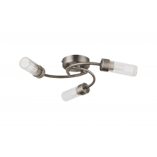 3 light flush bathroom ceiling light in bronze