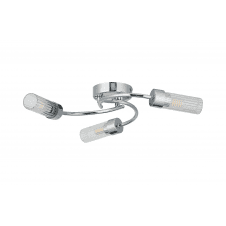3 light bathroom flush ceiling light in polished chrome