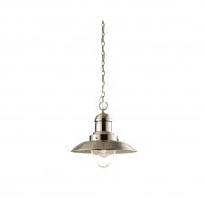 MENDIP satin nickel fisherman style ceiling pendant