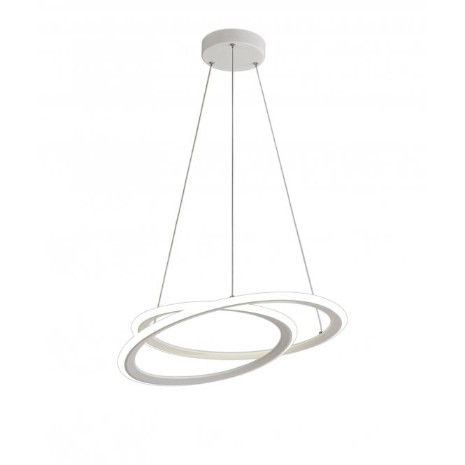 MEREEN 40W LED Ceiling Pendant 4000K 2365lm 3 Step Dimming Matt White with 3 year warranty