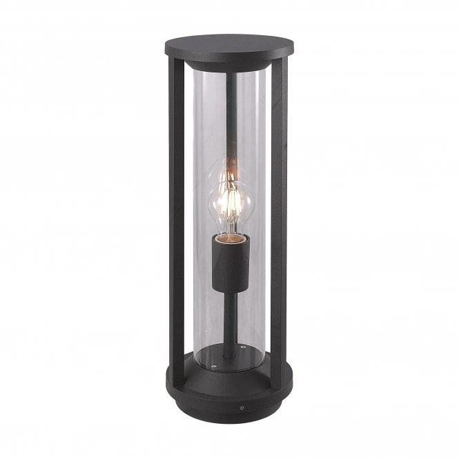 MERLIN outdoor pillar lantern in anthracite with Polycarbonate Diffuser (large)