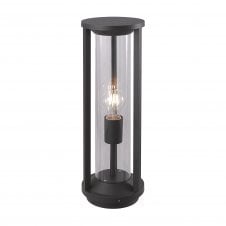MERLIN outdoor pillar lantern in anthracite with Polycarbonate Diffuser (large)