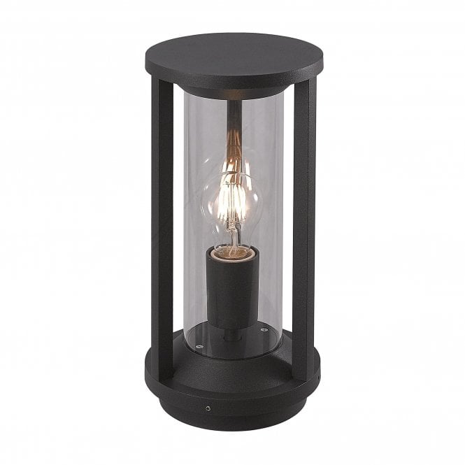 MERLIN outdoor pillar lantern in anthracite with Polycarbonate Diffuser (medium)