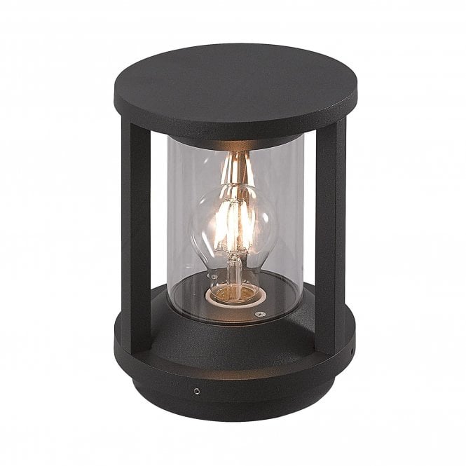 MERLIN outdoor pillar lantern in anthracite with Polycarbonate Diffuser