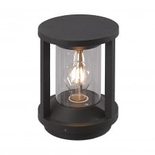 MERLIN outdoor pillar lantern in anthracite with Polycarbonate Diffuser