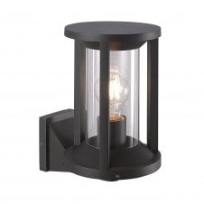MERLIN traditional outdoor wall lantern in anthracite with polycarbonate diffuser