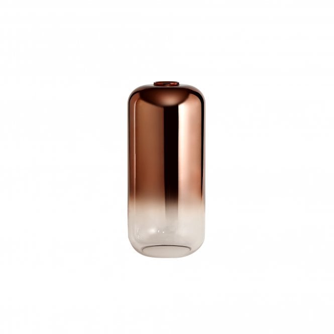 METALOMBRE Copper and Clear Glass Demi-John Shape Easy Fit Ceiling Shade 16cm