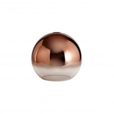 METALOMBRE Copper and Clear Glass Open Globe Shape Easy Fit Ceiling Shade 30cm