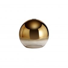METALOMBRE Gold and Clear Glass Open Globe Shape Easy Fit Ceiling Shade 30cm
