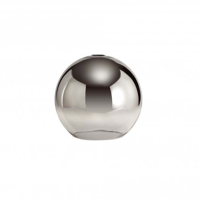 METALOMBRE Smoke Mirror and Clear Glass Open Globe Shape Easy Fit Ceiling Shade 30cm