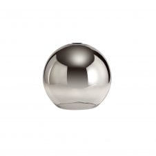 METALOMBRE Smoke Mirror and Clear Glass Open Globe Shape Easy Fit Ceiling Shade 30cm