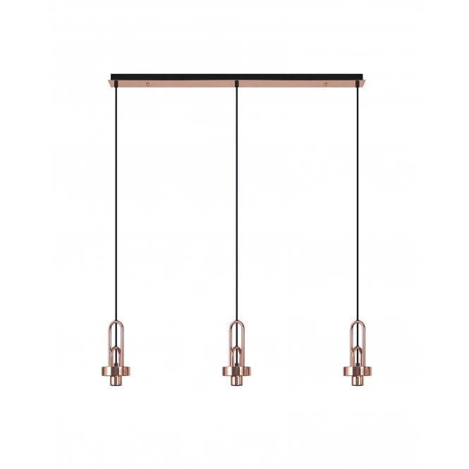 METALOMBRE Suspension Kit 3 Light in Copper and Matte Black