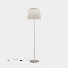METRICA Floor lamp in Satin Nickel with Round Base | Base Only