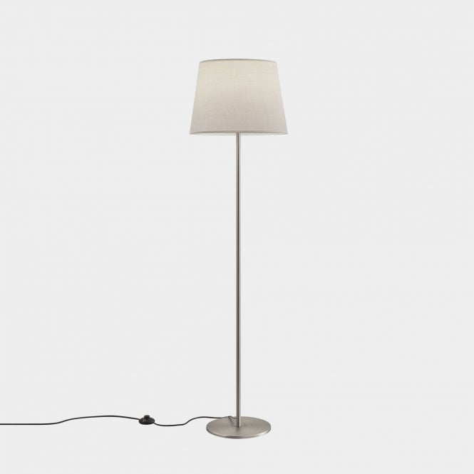 METRICA Floor lamp in Satin Nickel with Round Base | Base Only