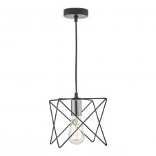 MIDI black and cchrome geometric ceiling pendant
