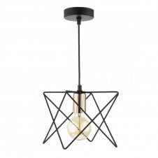 MIDI black and copper geometric ceiling pendant