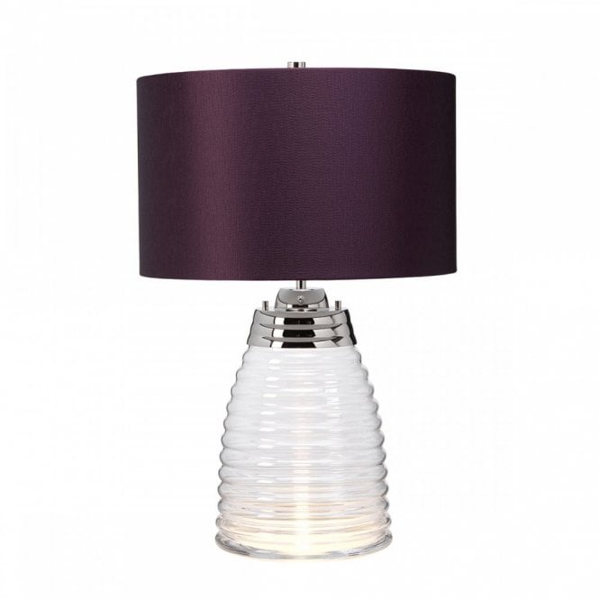 MILNE Table Lamp in Glass and Polished Nickel