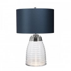 MILNE Table Lamp in Glass with Teal Shade