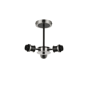 Mingle IP44 3 Light Semi-Flush in Satin Nickel & Satin Black (Fitting Only)