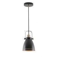 Small Retro Ceiling Pendant Matt Black