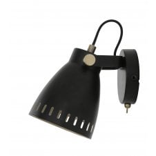 Switched Wall Light Matt Black, Antique Brass, Khaki