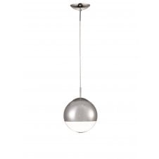 Chrome Glass Globe Ceiling Light
