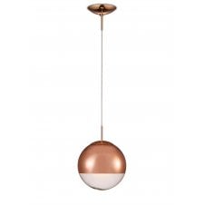 Copper Glass Globe Ceiling Light