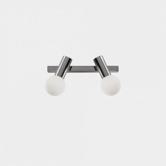 MIST Double Bathroom Wall Light in Chrome with Opal Shade
