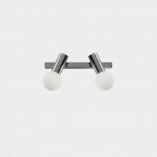 MIST Double Bathroom Wall Light in Chrome with Opal Shade